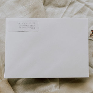 Eenvoudige Minimalistische Moderne Gastadreslabels Sticker