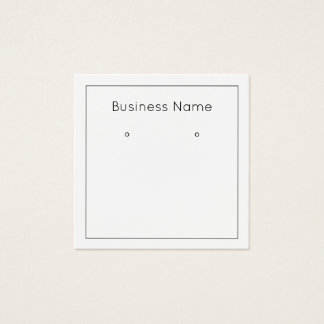 Eenvoudige, minimalistische moderne oorenkaart vierkante visitekaartjes