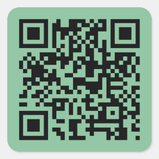 Eenvoudige minimalistische moderne QR-code aanpass Vierkante Sticker