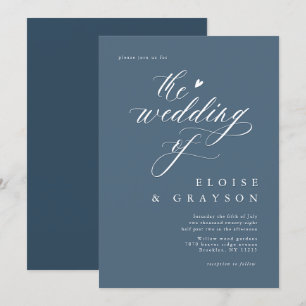 Eenvoudige minimalistische moderne stoffige blauwe kaart