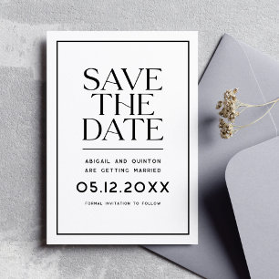 Eenvoudige minimalistische moderne trendy Save the Save The Date