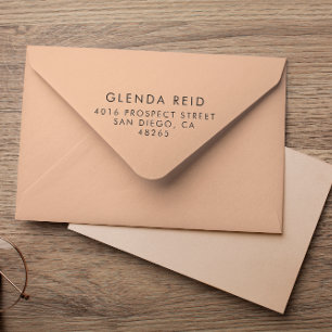 Eenvoudige minimalistische moderner retouradres  zelfinktende stempel