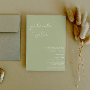 Eenvoudige minimalistische munt groen moderne brui kaart