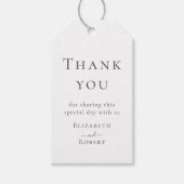 Eenvoudige minimalistische paar namen bruiloft Dan Cadeaulabel (Voorkant)