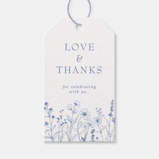 Eenvoudige minimalistische Periwinkle Wildflower D Cadeaulabel (Voorkant)