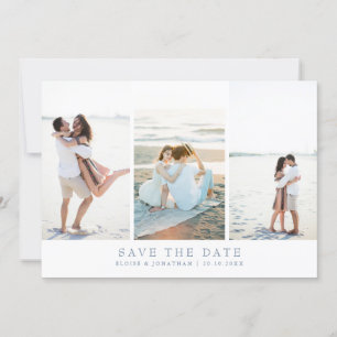 Eenvoudige minimalistische Periwinkle Wildflower f Save The Date