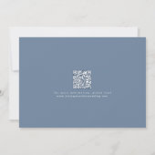 Eenvoudige minimalistische Periwinkle Wildflower F Save The Date (Achterkant)
