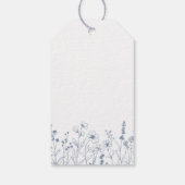 Eenvoudige minimalistische Periwinkle Wildflower W Cadeaulabel (Achterkant)