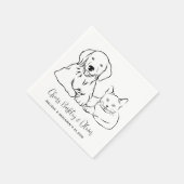 Eenvoudige minimalistische persoonlijke hondenwedu servet (Hoek)