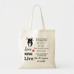 Eenvoudige minimalistische prijsopgave tote bag