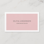 Eenvoudige minimalistische QR-code Bord Roze Moder Visitekaartje (Voorkant)