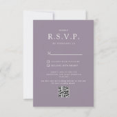Eenvoudige minimalistische QR CODE-weddenschap RSV RSVP Kaartje (Voorkant)