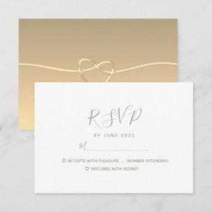 Eenvoudige minimalistische RSVP-Kaart RSVP Kaartje