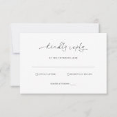 Eenvoudige minimalistische RSVP Reply Kaart (Voorkant)