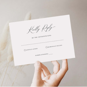 Eenvoudige minimalistische RSVP Reply Kaart