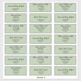 Eenvoudige minimalistische|Sage Guest-Adresetikett Sticker