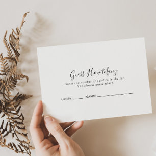 Eenvoudige minimalistische schatting hoeveel Kaart Visitekaartje