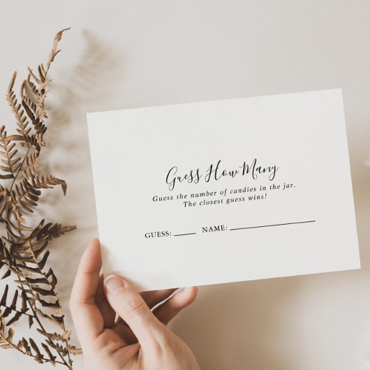 Eenvoudige minimalistische schatting hoeveel Kaart Visitekaartje