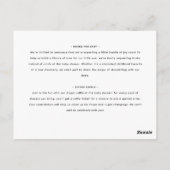 Eenvoudige Minimalistische Script Hart Baby Shower Briefkaart (Achterkant)