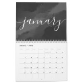 Eenvoudige minimalistische scriptkalligrafie kalender (Jan 2026)