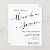 Eenvoudige minimalistische scriptnaam bruiloft (Voorkant / Achterkant)