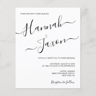 Eenvoudige minimalistische scriptnaam bruiloft