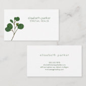 Eenvoudige minimalistische specialist in eucalyptu visitekaartje (Voorkant / Achterkant)