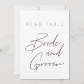 Eenvoudige minimalistische tafel nummer bruid & br (Achterkant)