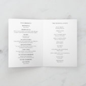 Eenvoudige minimalistische typografie kerk gevouwe programma (Binnen)