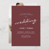 Eenvoudige minimalistische uitnodiging tot het Roo (Voorkant / Achterkant)