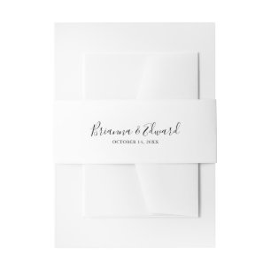 Eenvoudige minimalistische uitnodiging voor bruilo uitnodigingen wikkel