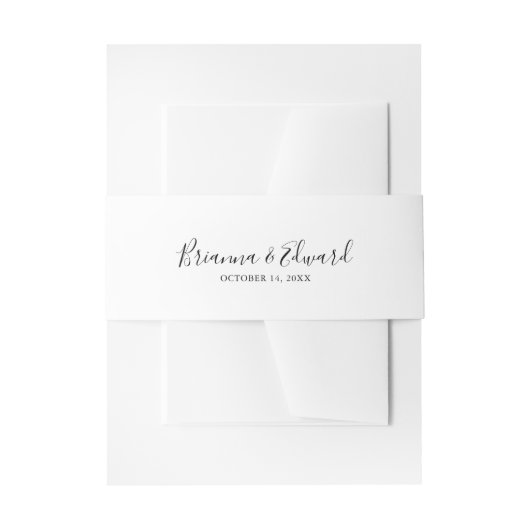 Eenvoudige minimalistische uitnodiging voor bruilo uitnodigingen wikkel (Voorkant Voorbeeld)