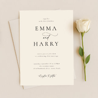 Eenvoudige minimalistische uitnodiging voor modern