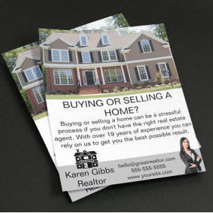 Eenvoudige minimalistische verkoop van onroerend g flyer