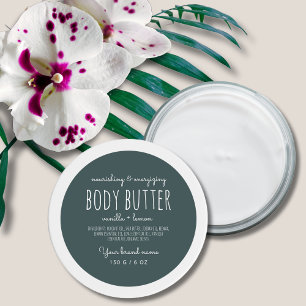 Eenvoudige minimalistische verpakking groene body ronde sticker