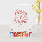 Eenvoudige minimalistische vrolijke en heldere ker kaart (Gele Bloem)