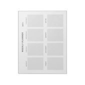 Eenvoudige minimalistische weekplanner notitieblok (Gedraaid)