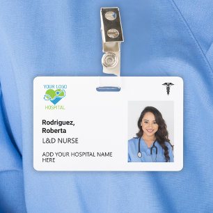 Eenvoudige Minimalistische Witte Aangepaste Zieken Badge