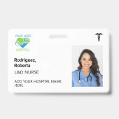 Eenvoudige minimalistische witte aangepaste zieken badge (Front)