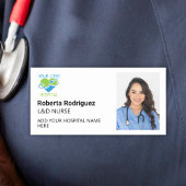 Eenvoudige minimalistische witte aangepaste zieken naamplaatje