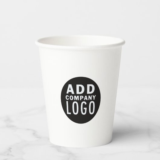 Eenvoudige minimalistische zakelijke Logo Professi Papieren Bekers (Achterkant)