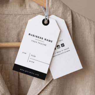 Eenvoudige Minimalistische Zakelijke Naam Prijs Ha Cadeaulabel