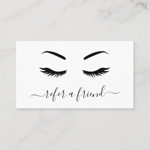 Eenvoudige minimalistische zwarte en witte legante aanbevelingskaartje