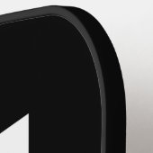 Eenvoudige minimalistische zwarte en witte Logo Pickleball Paddle (Links Detail)