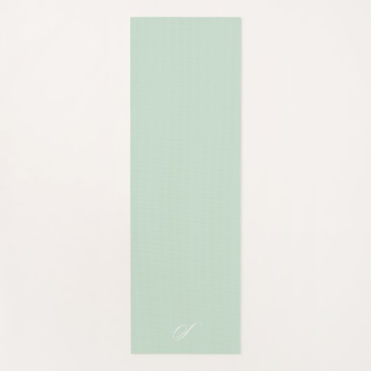 Eenvoudige Mint Groene Pastel Minimalistische oefe Yogamat (Voorkant)