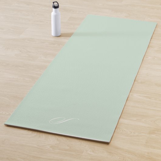 Eenvoudige Mint Groene Pastel Minimalistische oefe Yogamat (In situ)