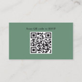 Eenvoudige Mistletoe Holiday QR-code RSVP Informatiekaartje (Achterkant)