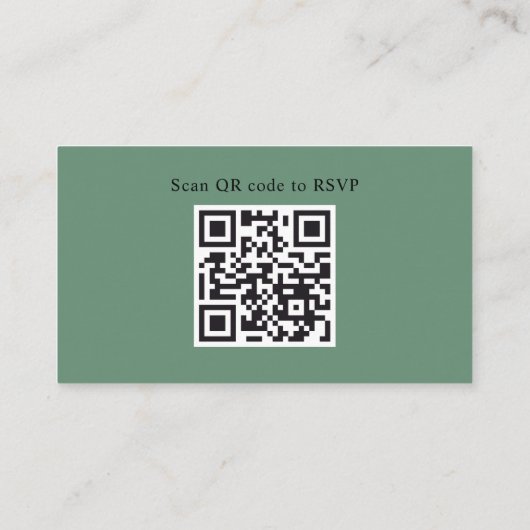 Eenvoudige Mistletoe Holiday QR-code RSVP Informatiekaartje (Achterkant)