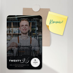 Eenvoudige Mix Typografie 2025 Kalender Vakantiefo Magneet