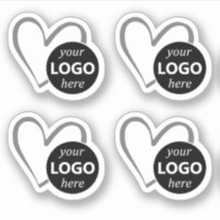 Eenvoudige Modern Hartvormig Logo Afbeelding Sjabl
